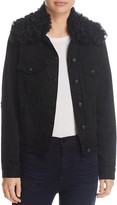 Thumbnail for your product : Derek Lam 10 Crosby Toby Shearling-Collar Classic Jean Jacket
