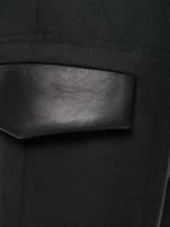 Thumbnail for your product : Les Hommes leather trim flap trousers