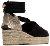 Thumbnail for your product : Castaner Black Campesina 30 Canvas Wedge Espadrilles
