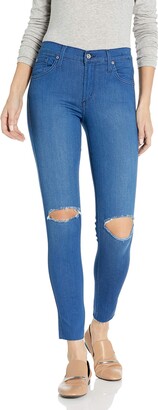 James Jeans Women's Twiggy Ankle-Length Skinny Jean with Raw Hem in Malibu