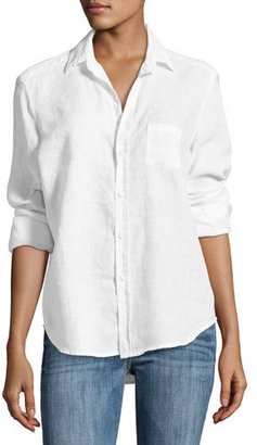 Frank And Eileen Eileen Button-Front Poplin Shirt, White