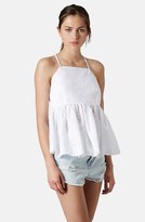Thumbnail for your product : Topshop High Neck Eyelet Tank