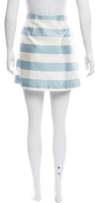 Suno Striped Mini Skirt