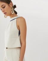 Thumbnail for your product : ASOS scoop back denim top two