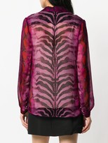 Thumbnail for your product : Just Cavalli Animal-Print Sheer Blouse