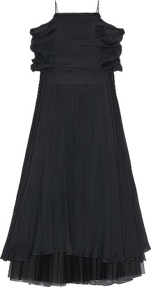 Raquel Allegra Long Sleeve Layering Dress Charcoal Cotton-Blend Size 1