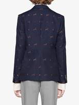 Thumbnail for your product : Gucci Cambridge horse pattern gabardine jacket