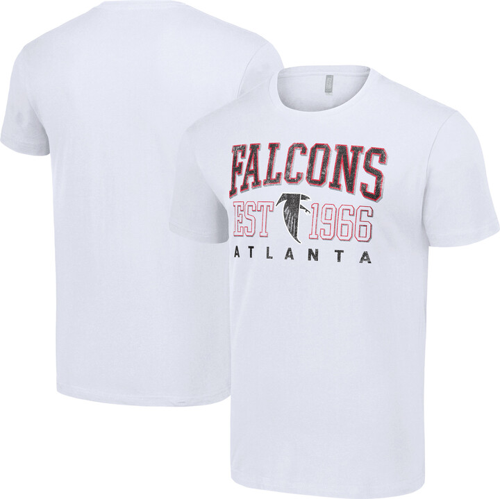 Men's Starter White Atlanta Falcons Throwback Logo T-Shirt