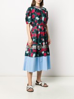 Thumbnail for your product : Marni Patchwork Leaf Print Midi Dress