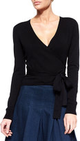 Thumbnail for your product : Diane von Furstenberg Ballerina Long-Sleeve Wrap Cardigan, Black
