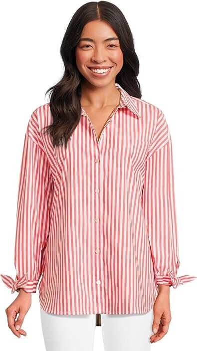 (取寄) リリー ピュリッツァー レディース リーシャ リラックスド-フィット ボタンダウン Lilly Pulitzer women Lilly Pulitzer Lesia Relaxed Button-Down Rococo Red Cabana Stripe Lilly Pulitzer Lesia Relaxed Button-Down Women's Clothing Rococo