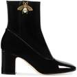 gucci patent leather ankle boot with bee