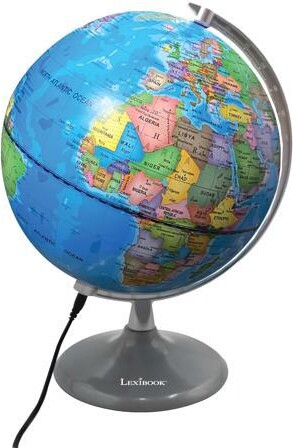 Lexibook America, Inc. Lexibook - Luminous day and night globe map of earth during the day and map of constellations lighting up (English)