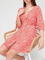 Thumbnail for your product : Very Short Sleeve Printed Button Through Mini Dress - Heart Print