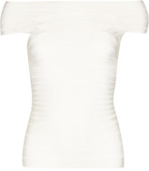 Thumbnail for your product : Herve Leger Off-the-shoulder Bandage Top - Cream