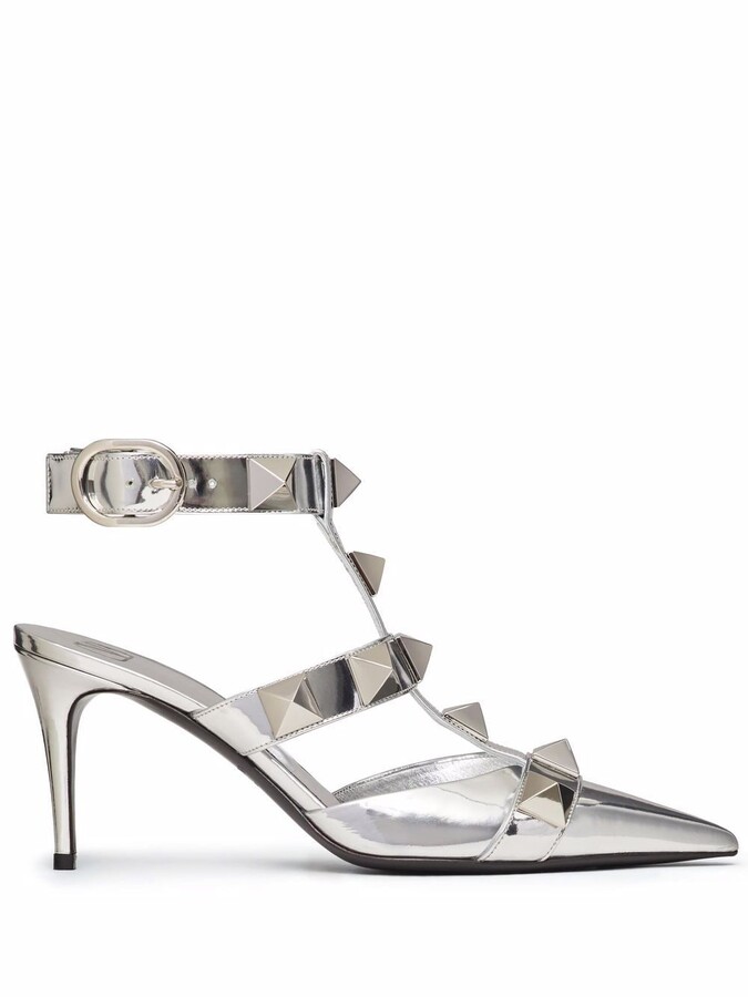 valentino silver pumps