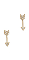 Thumbnail for your product : Ef Collection 14k Gold Diamond Mini Arrow Stud Earrings