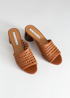 And other stories Woven Leather Heeled Sandals