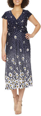 r & k originals short sleeve floral fit & flare dress