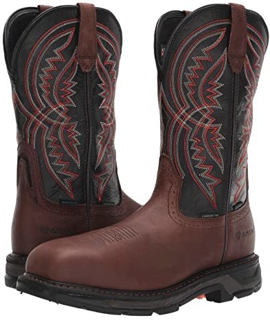 ariat boots workhog pull on square toe