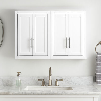 Latitude Run Jackson 2pc Wall Storage Cabinet White