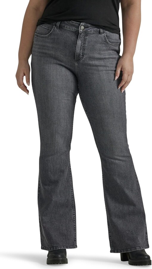 Buy Lee Women's Plus Size High Rise Mini Flare Jean, Frontier, 20 Plus at