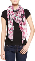Thumbnail for your product : Givenchy Roses And Stars-Print Chiffon Scarf