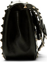 Thumbnail for your product : Valentino Black Matte Leather Rockstud Cross Body Bag