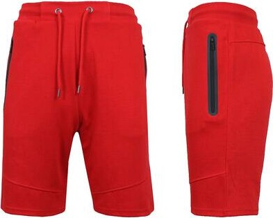 Galaxy By Harvic Lounge Tech Men's Jogger Shorts in Red