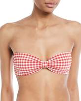 Thumbnail for your product : Tory Burch Gingham Knot Bandeau Swim Top