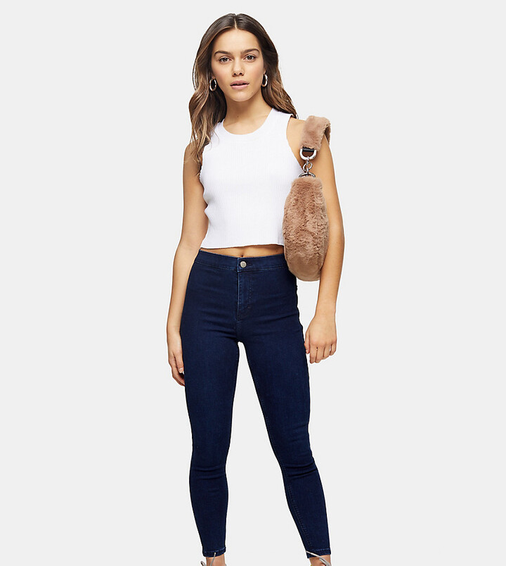 Topshop Petite Joni jeans in indigo - ShopStyle