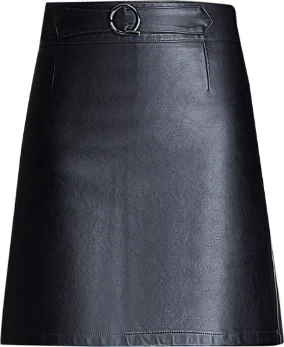DISSA SK3512 Women Faux Leather Skirt A-Line Mini Skirt - ShopStyle