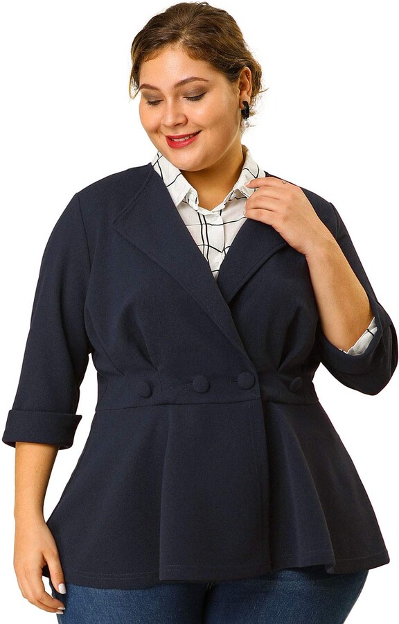 black peplum jacket uk