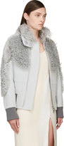 Thumbnail for your product : Marc Jacobs Grey Wool & Fur Bomber Jacket