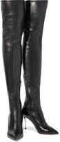 Thumbnail for your product : Sergio Rossi Godiva Steel Stretch-leather Over-the-knee Boots