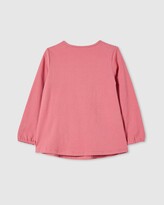 Thumbnail for your product : Milky Girl's Pink Long Sleeve Tops - Detail Tee - Babies at The Iconic