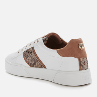dune elsie leopard trainers