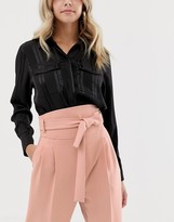 high waist balloon tapered pants