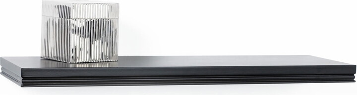 InPlace Traditional Contemporary Floating Shelf, Wall Shelf, Black, 8" W x 8.9" D