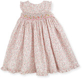 Thumbnail for your product : Luli & Me Sleeveless Floral Smocked Bishop Dress, Pink, Size 3-24 Months