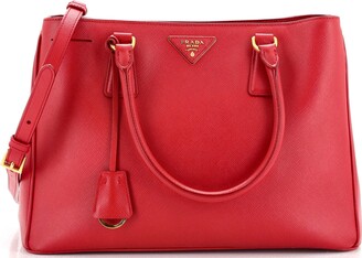 Pre-Owned Prada Red Saffiano Leather Tote Bag – AV Luxury