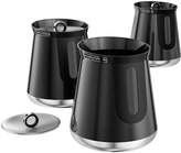Thumbnail for your product : Morphy Richards Aspect Set Of 3 Canisters Black