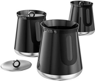 Morphy Richards Aspect Set Of 3 Canisters Black