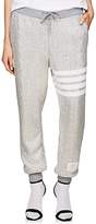 Thumbnail for your product : Thom Browne Women's Faceted-Jewel Cotton Jogger Pants - Silver
