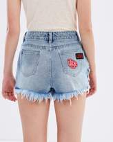 Thumbnail for your product : MinkPink Free Ride Patch Denim Shorts