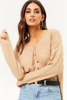 Thumbnail for your product : Forever 21 Striped V-Neck Cardigan Top