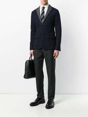 Emporio Armani contrast-collar blazer