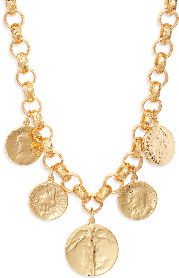 Nest Jewelry Coin Drop Rolo Chain Necklace