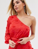 Thumbnail for your product : Talulah Scarlett asymmetric sleeve ruffle dress
