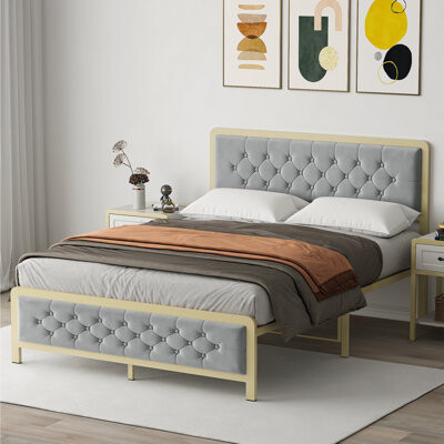Mercer41 Cerelly Tufted Upholstered Low Profile Standard Bed - ShopStyle